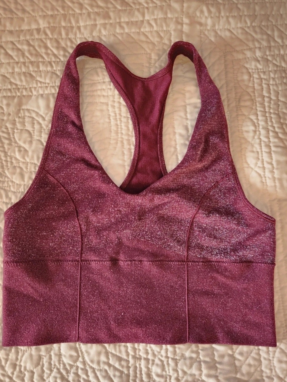 PINK Victoria's Secret Shimmery Wine Racerback Bralette